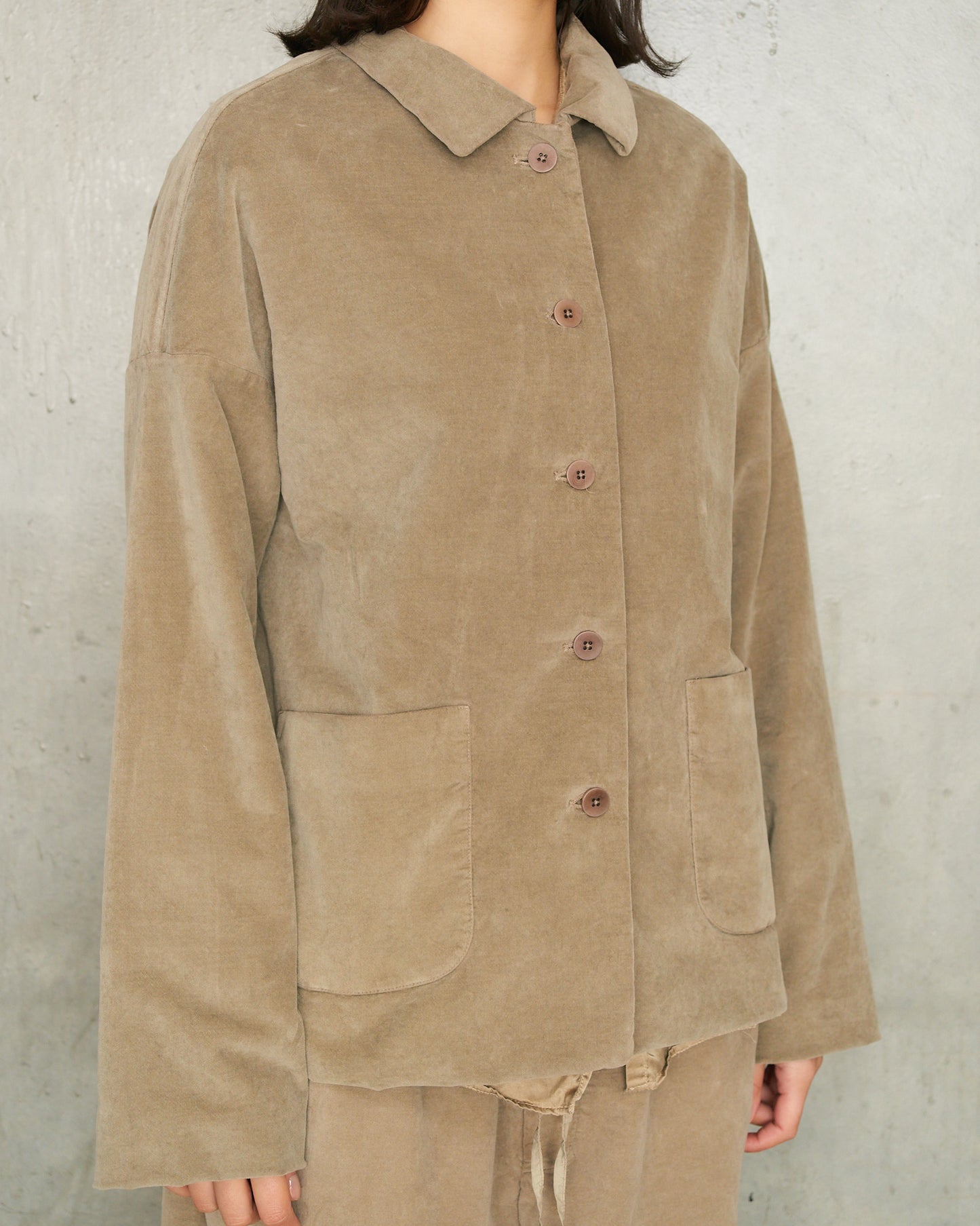 Marron Glace Velvet Blazer