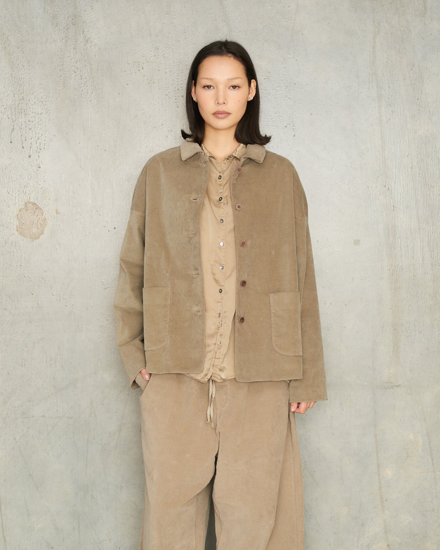 Marron Glace Velvet Blazer