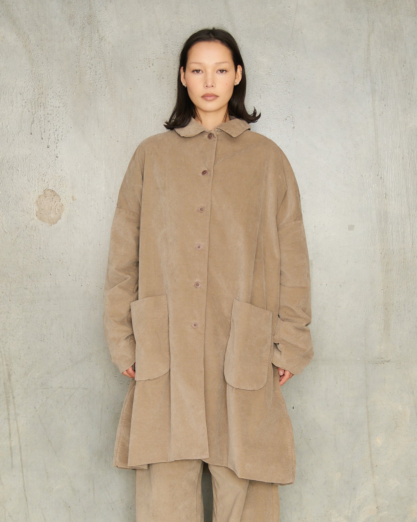 Marron Glace Velvet Coat