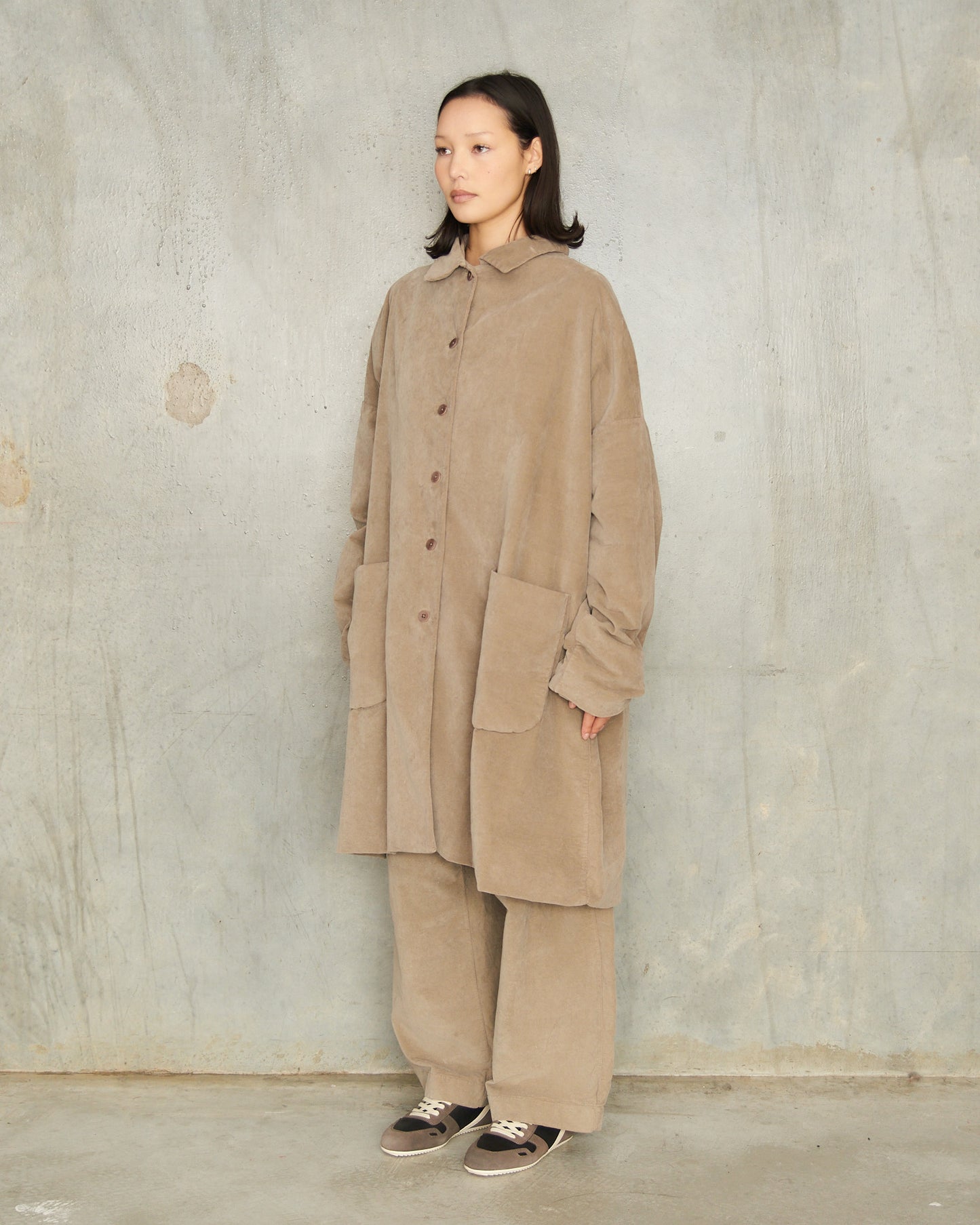 Marron Glace Velvet Coat