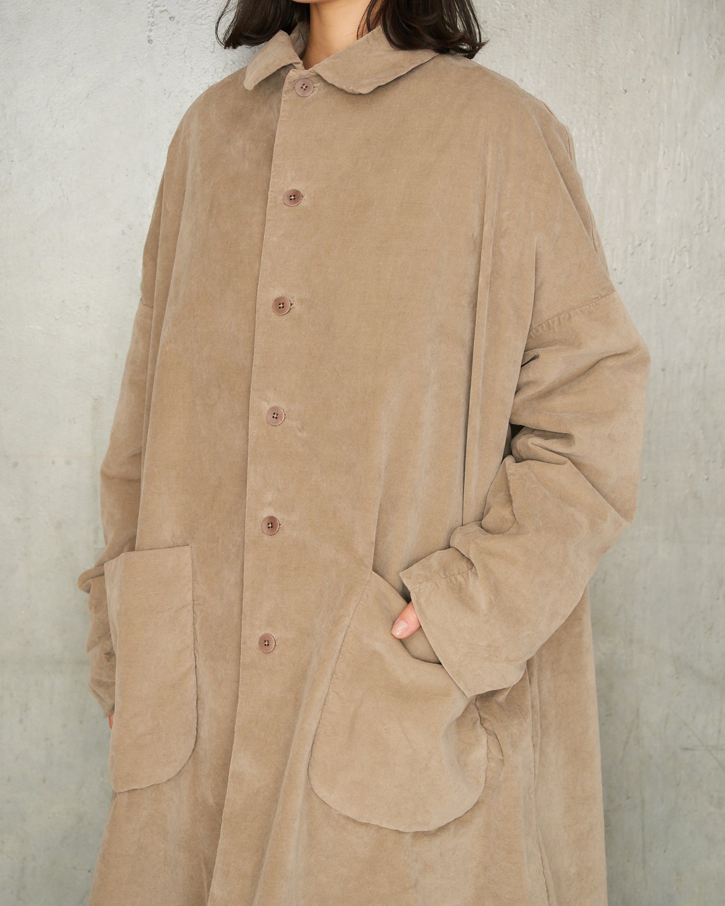 Marron Glace Velvet Coat