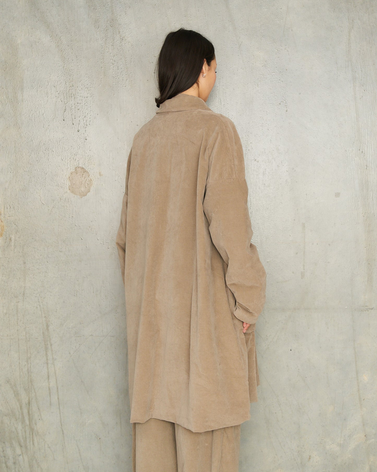 Marron Glace Velvet Coat