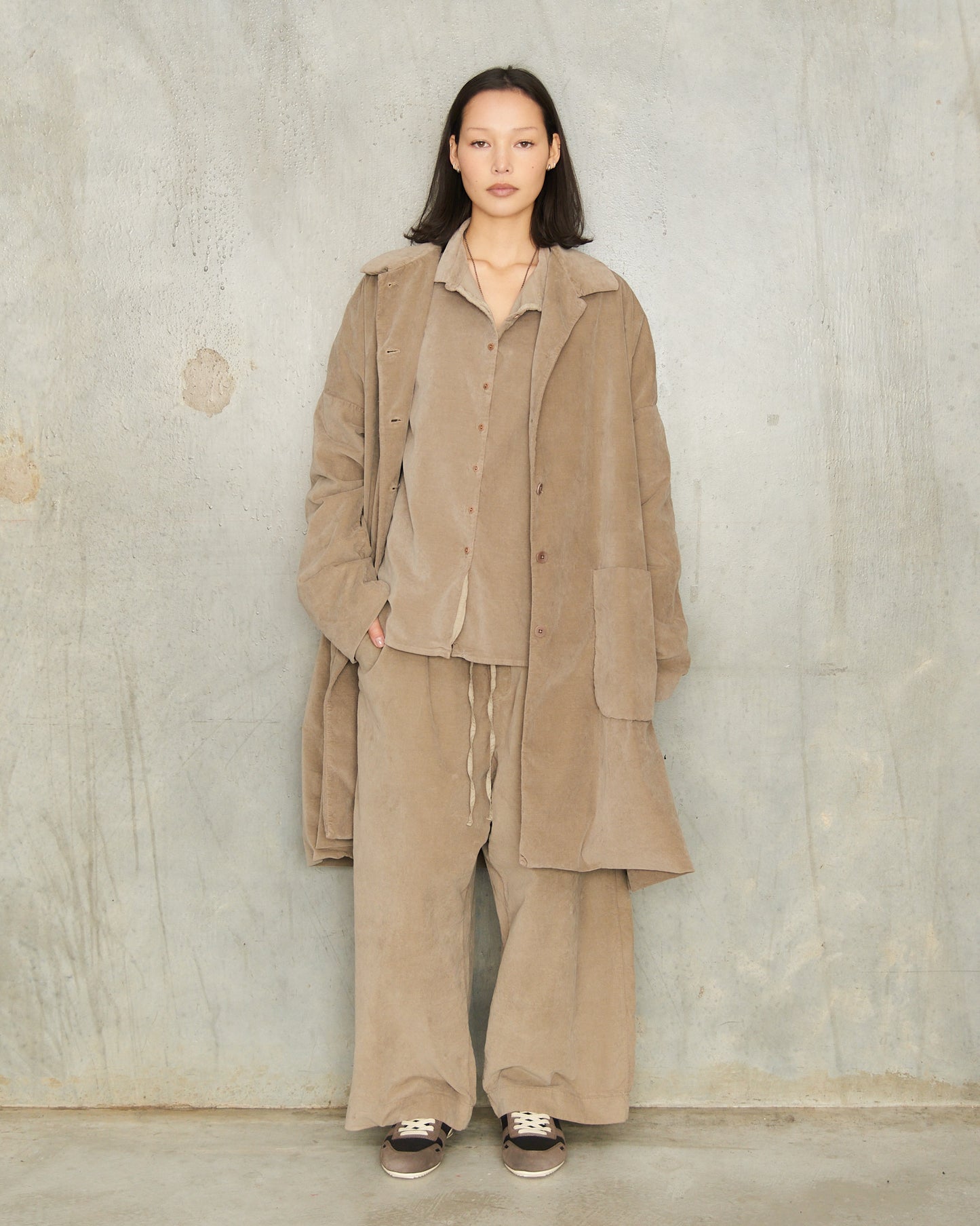 Marron Glace Velvet Coat