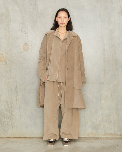Marron Glace Velvet Coat
