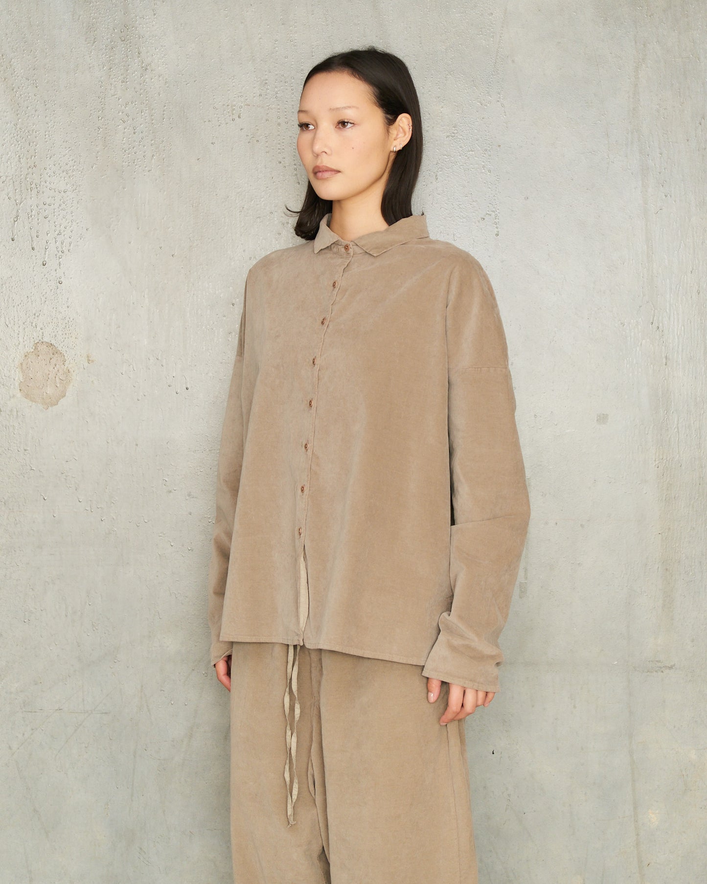 Marron Glace Velvet Shirt