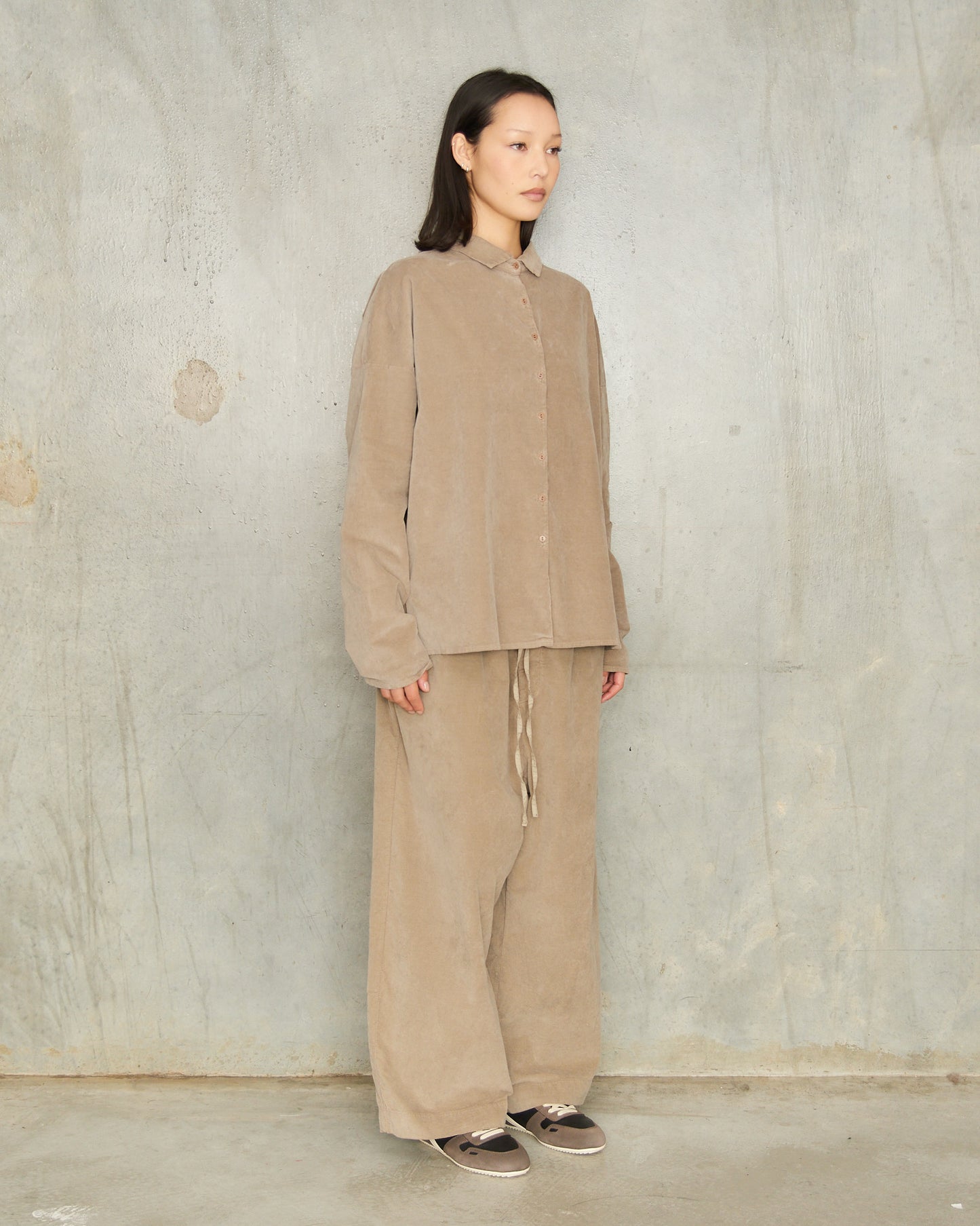 Marron Glace Velvet Shirt