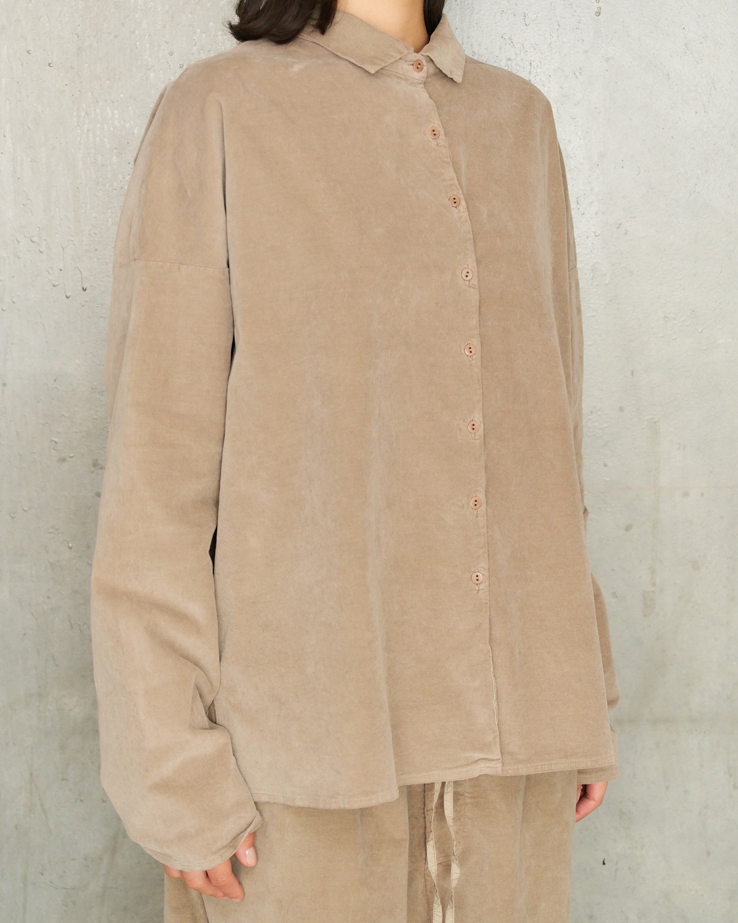 Marron Glace Velvet Shirt