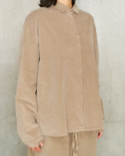 Marron Glace Velvet Shirt