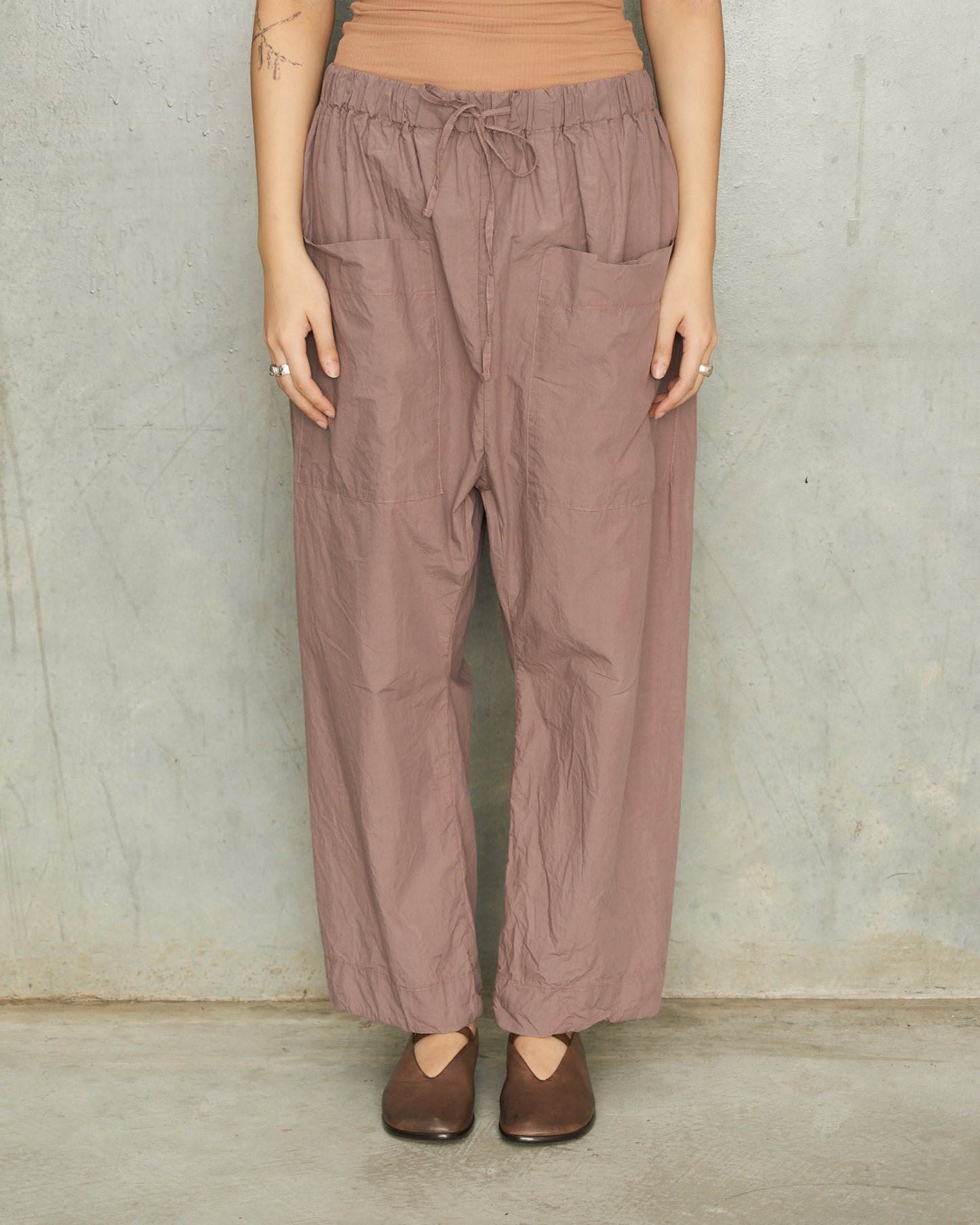 Mauve Classic Cotton Trousers