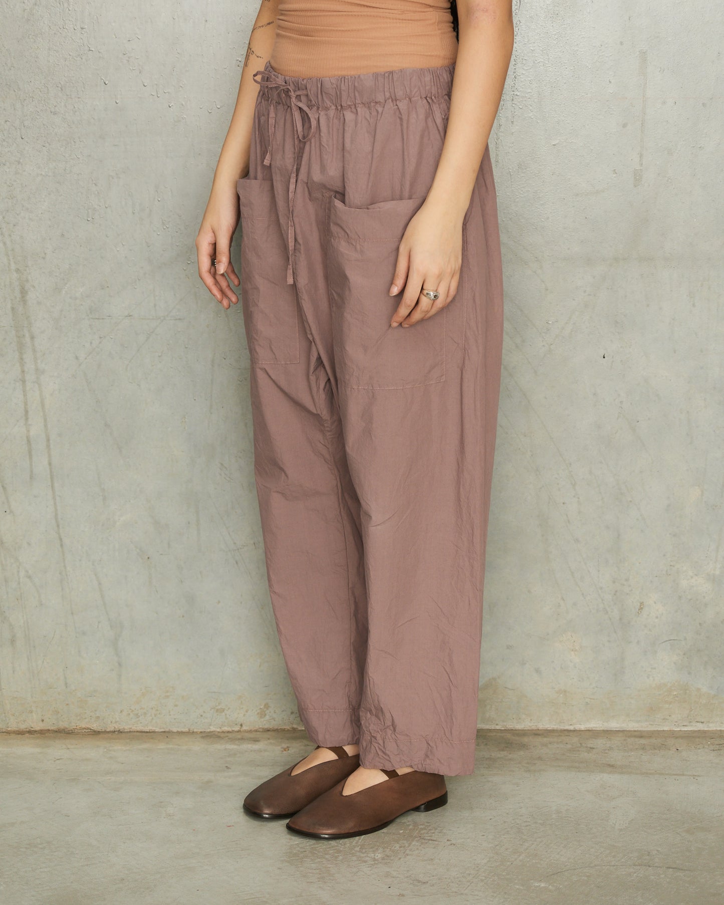 Mauve Classic Cotton Trousers