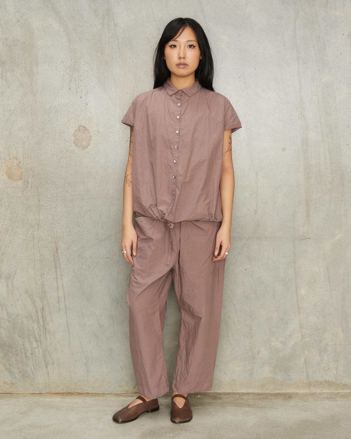Mauve Classic Cotton Trousers