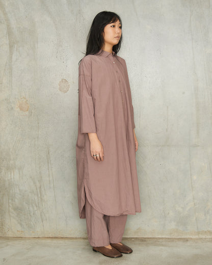 Mauve Long Shirt Dress