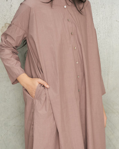 Mauve Long Shirt Dress