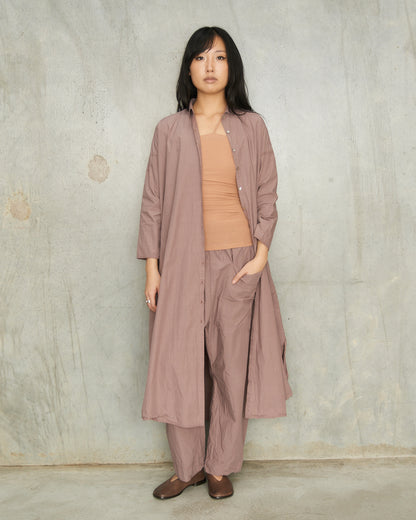 Mauve Long Shirt Dress