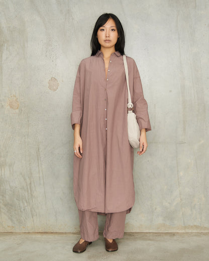Mauve Long Shirt Dress
