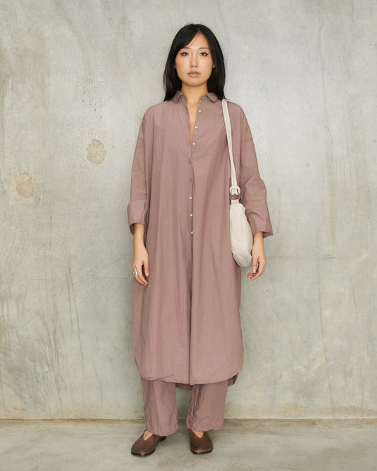 Mauve Long Shirt Dress