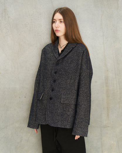Navy Tweed Unisex Blazer