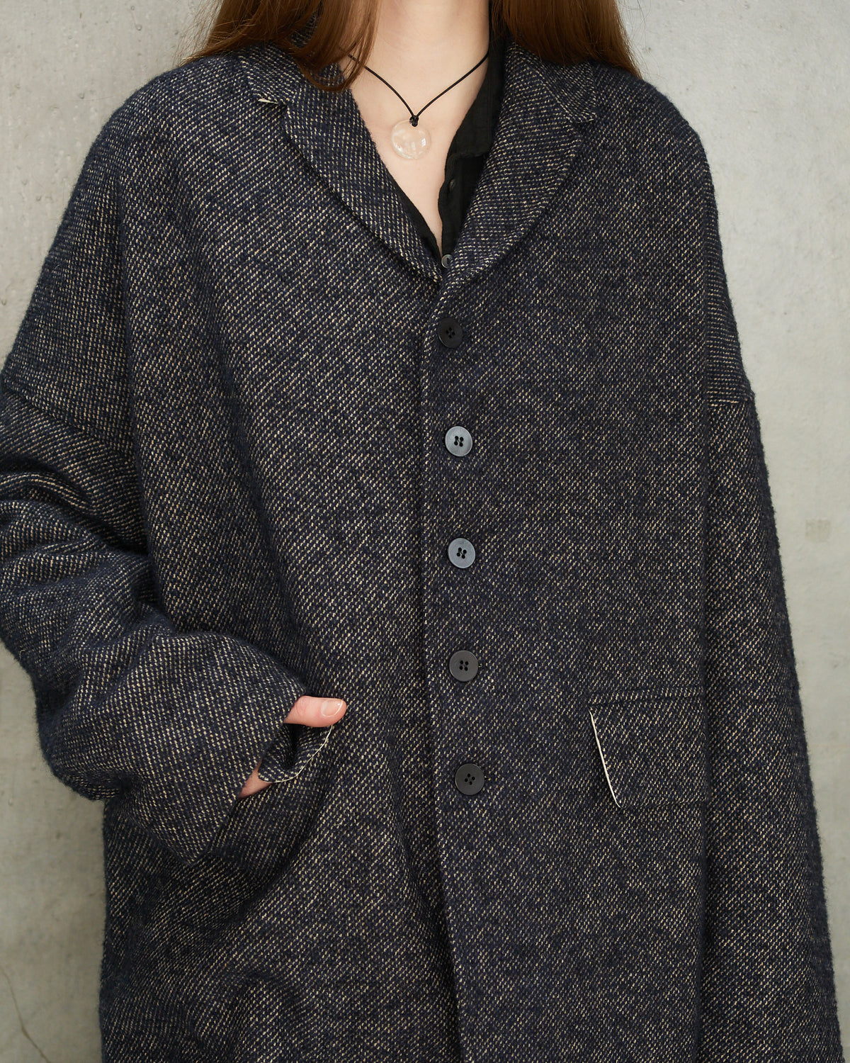 Navy Tweed Unisex Blazer