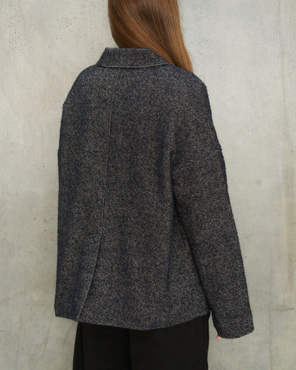 Navy Tweed Unisex Blazer