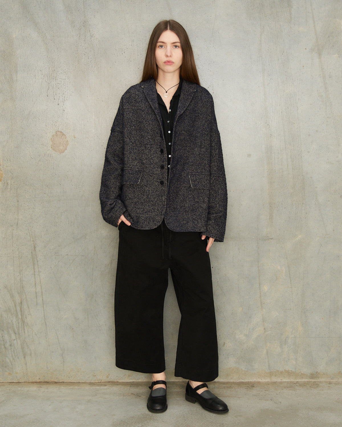Navy Tweed Unisex Blazer