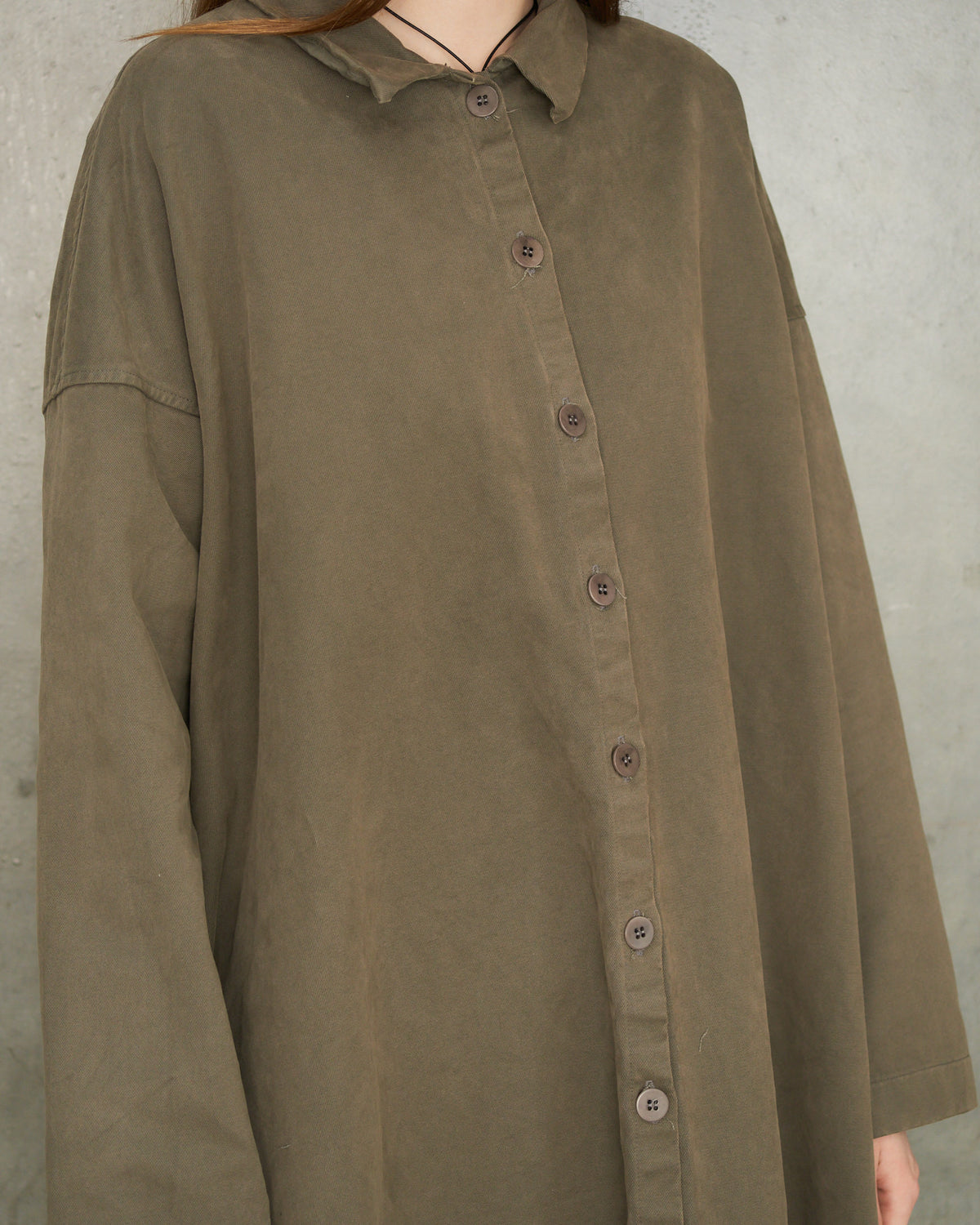 Sage Loose Collared Dress