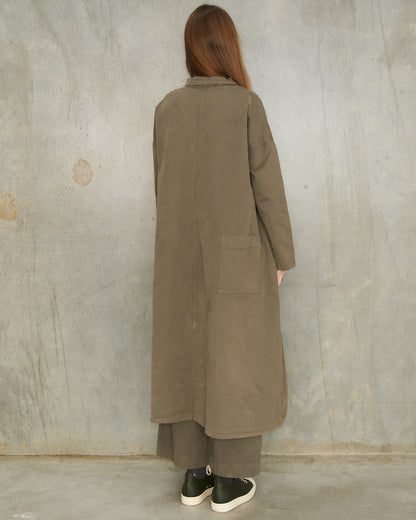 Sage Loose Collared Dress