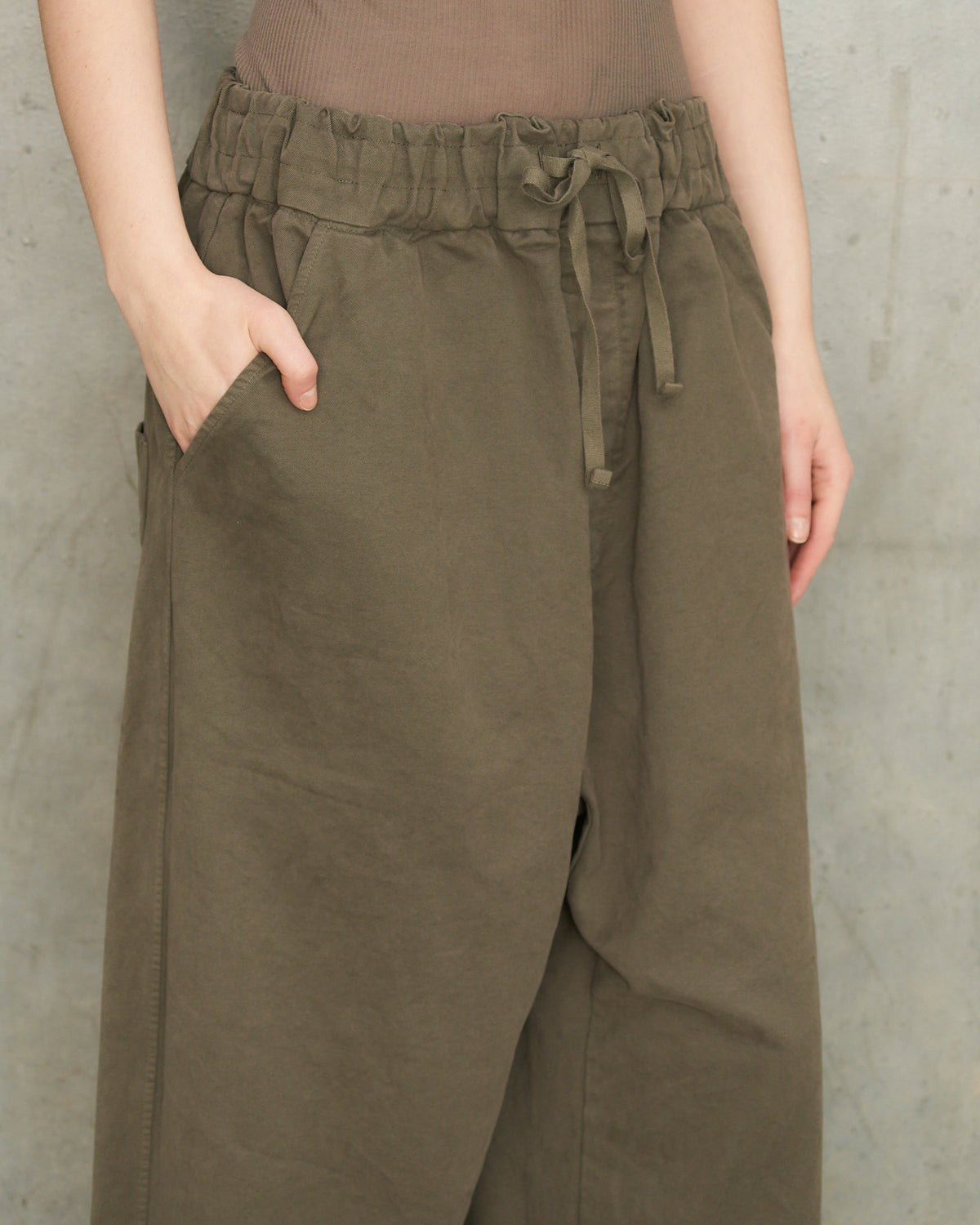 Sage Wide Cropped Trousers