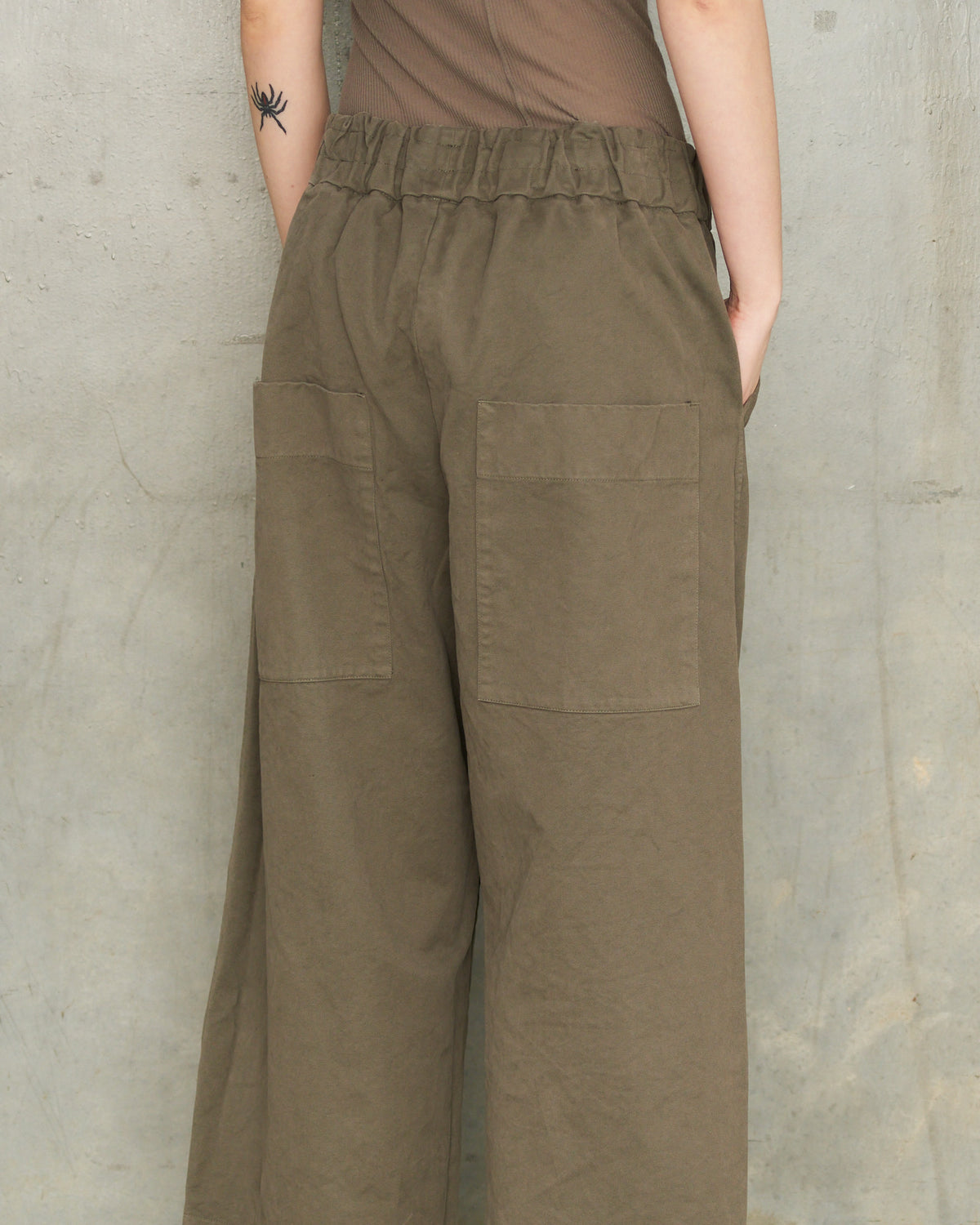Sage Wide Cropped Trousers