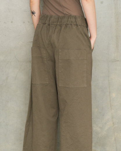 Sage Wide Cropped Trousers