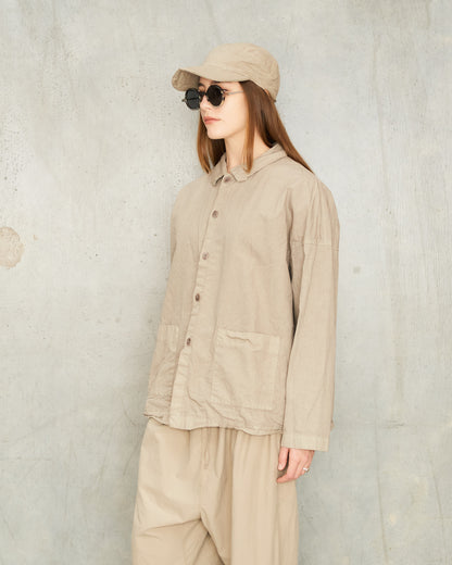 Stone Cotton Over-Shirt