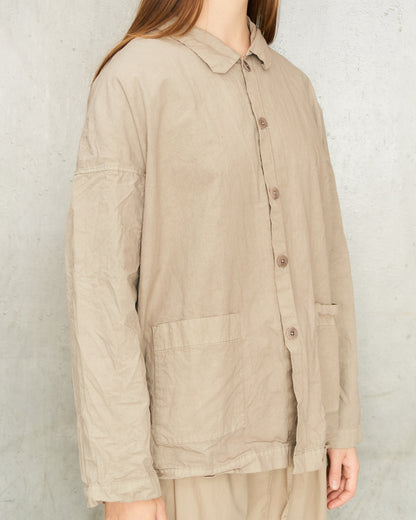 Stone Cotton Over-Shirt