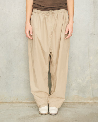 Stone Relaxed Cotton Trousers
