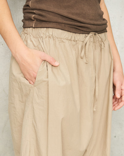Stone Relaxed Cotton Trousers