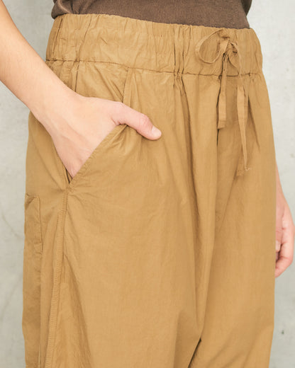 Tan Cropped Wide Trousers