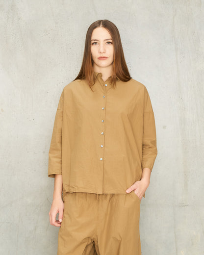 Tan Mid Sleeve Shirt