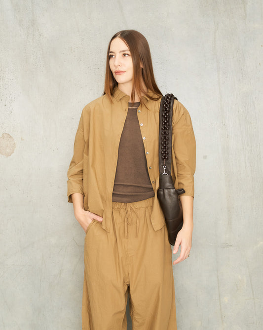 Tan Mid Sleeve Shirt