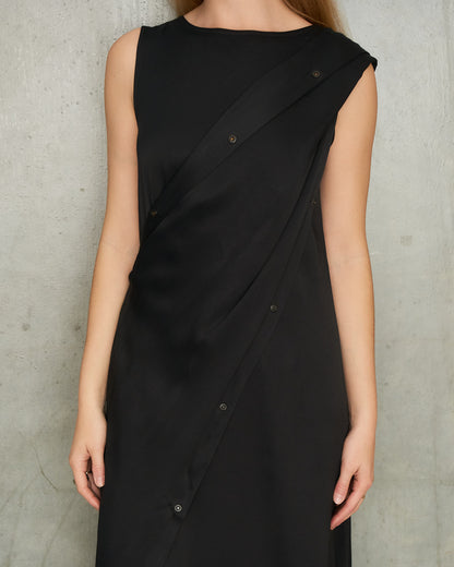 Ann Demeulemeester Black Convertible Drape Dress