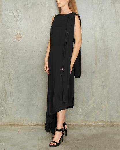 Ann Demeulemeester Black Convertible Drape Dress