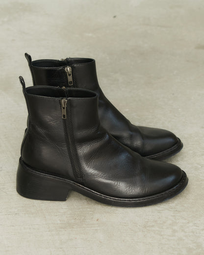 Ann Demeulemeester Black Double Zip Boots