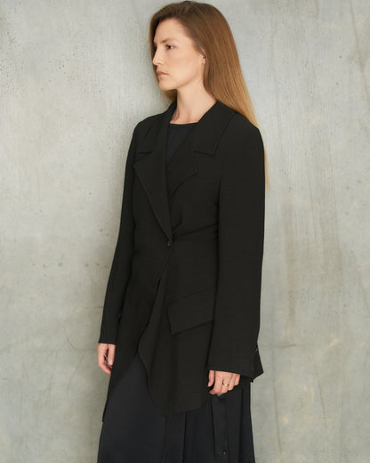 Ann Demeulemeester Black Oversized Blazer