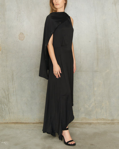 Ann Demeulemeester Black Convertible Drape Dress