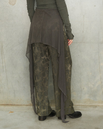 Ann Demeulemeester SS1994 Grey Floral Jacquard Trousers
