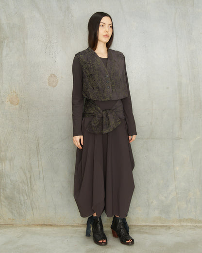 Ann Demeulemeester Green Purple Jacquard Vest