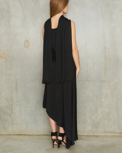 Ann Demeulemeester Black Convertible Drape Dress