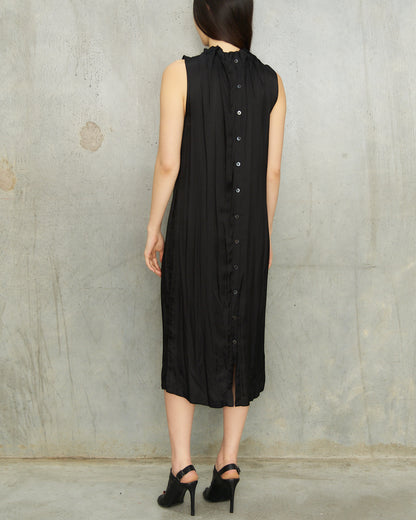 Ann Demeulemeester Black Gathered Neck Dress
