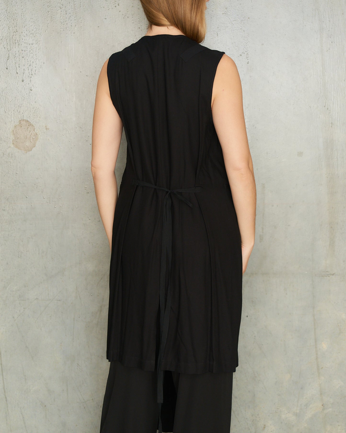 Ann Demeulemeester Black and White Layered Dress