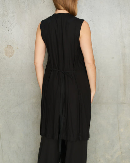 Ann Demeulemeester Black and White Layered Dress