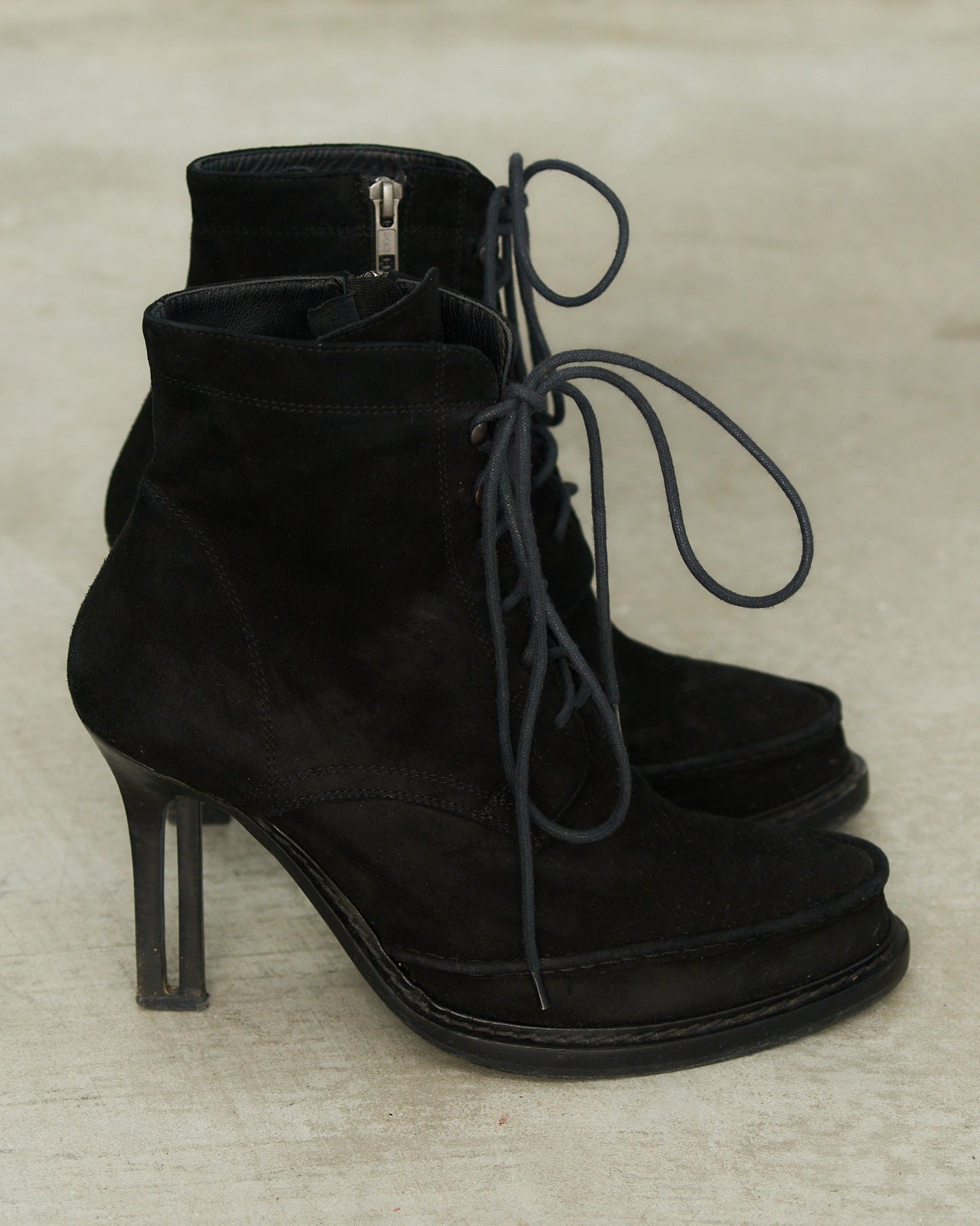 Ann Demeulemeester FW2010 Black Double Heel Boots