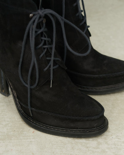 Ann Demeulemeester FW2010 Black Double Heel Boots