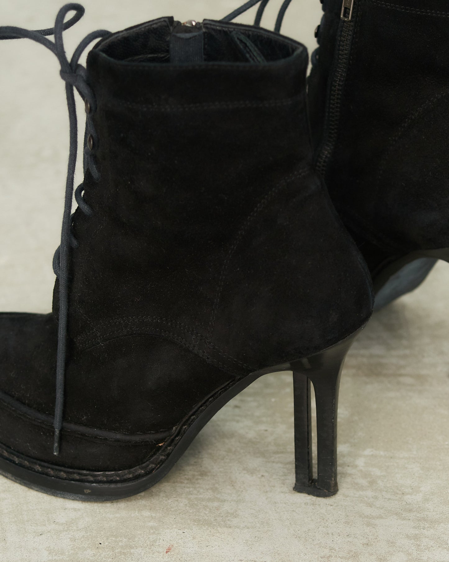 Ann Demeulemeester FW2010 Black Double Heel Boots